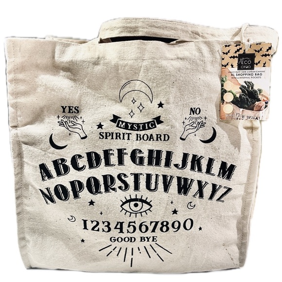 Go Eco Ciroa XL Canvas Ouija Board Shopping Bag with 6 Internal Pockets - Picture 1 of 5